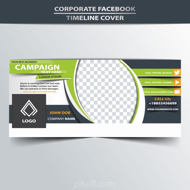 626x626 Abstract Business Facebook Cover Vector Free Download