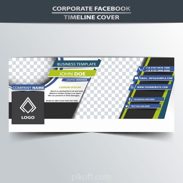 626x626 Modern Facebook Cover Vector Free Download