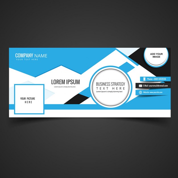 626x626 Blue Facebook Cover Vector Free Download