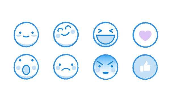 606x367 Free Kawaii Facebook Emoji Icons Vector