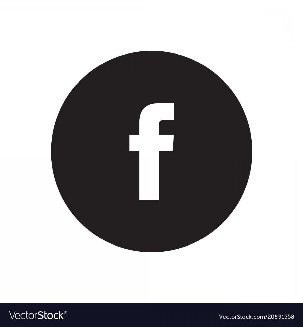 Facebook Icon Vector Black And White At Collection Of