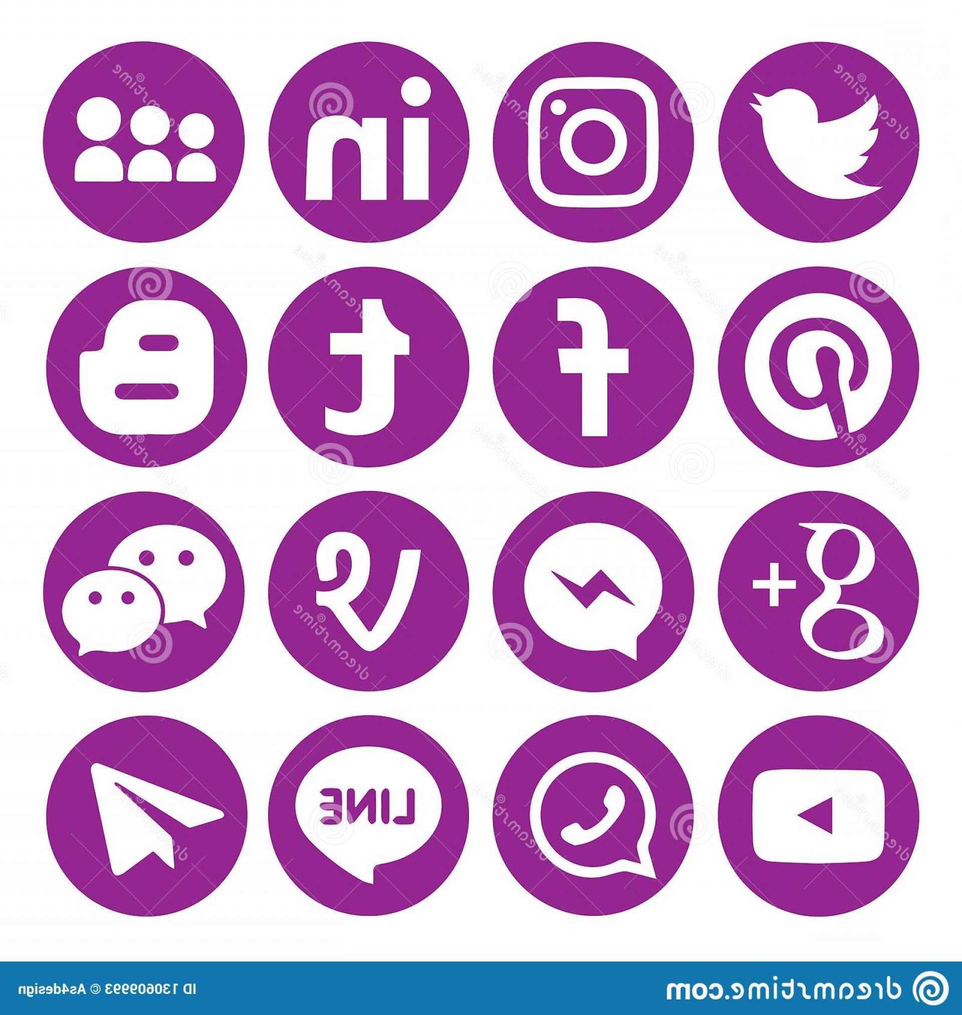 1920x2026 Set Popular Black Circular Social Media Icons Symbols Printed