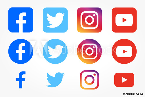 Facebook Instagram Twitter Icons Vector at Vectorified.com | Collection ...