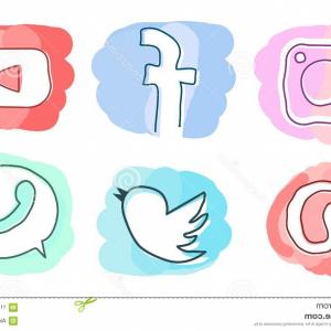 300x300 Social Media Logotype Vector Icons Colorful Facebook Instagram