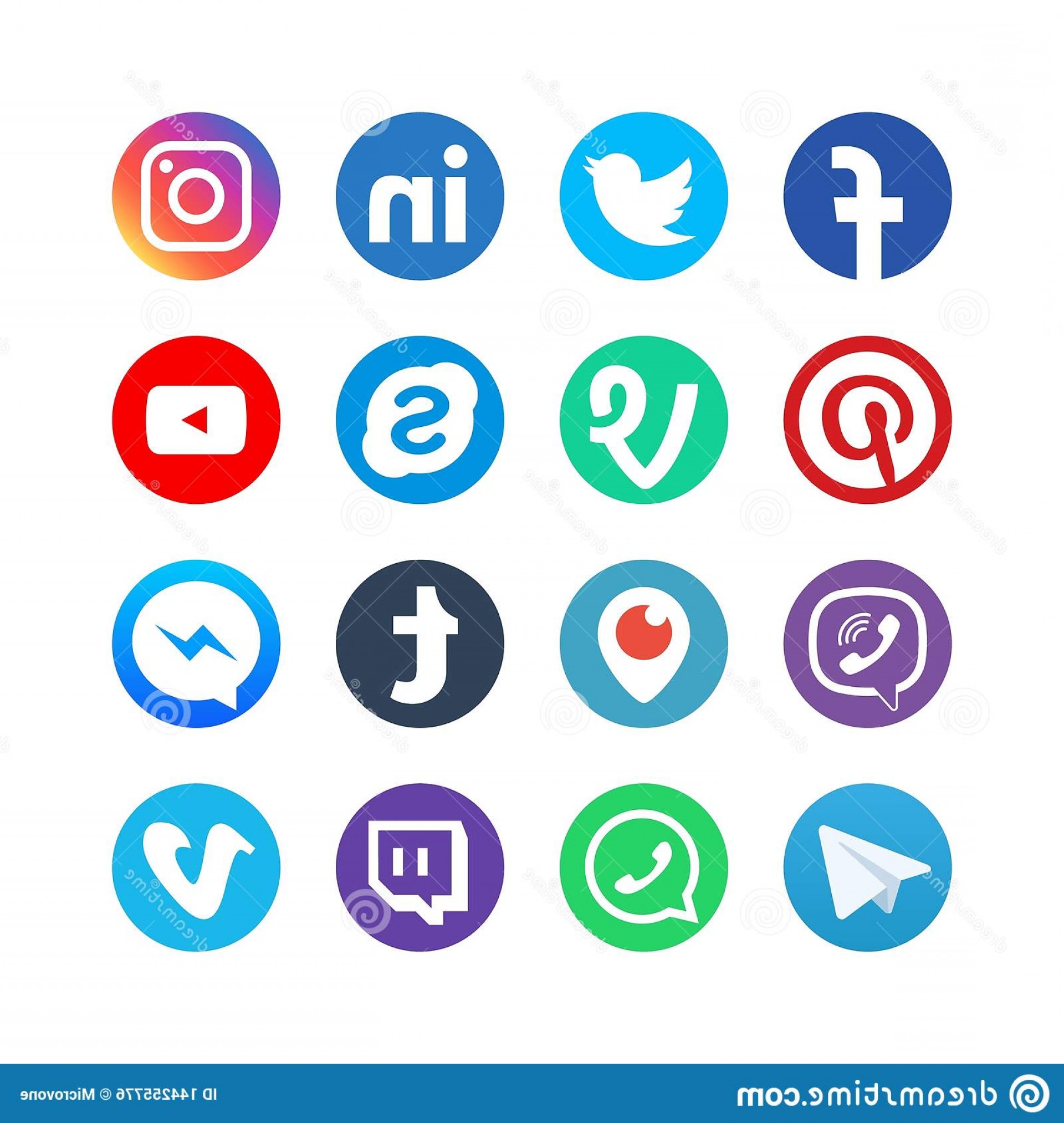 Facebook Instagram Twitter Icons Vector at Vectorified.com | Collection ...