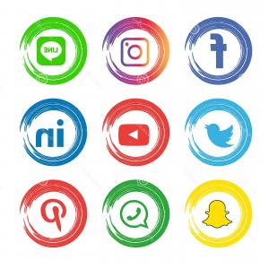 300x300 Social Media Icons Black White Facebook Instagram Twitter Vectors