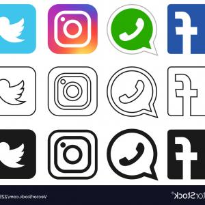 300x300 Social Media Icons Facebook Icon And Instagram Vector Catchsplace