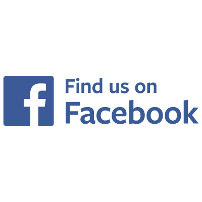 400x400 Find Us On Facebook Badge Vector