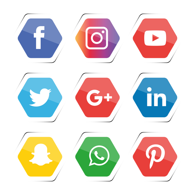 640x640 Social Media Icons Set Logo Vector Illustrator, Social Media