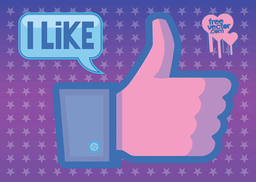 1024x727 Facebook Like Vector Vector Art Graphics
