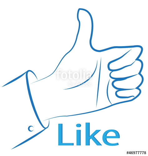 475x500 Thumb Up Silhouette Facebook Like Vector Stock Image And Royalty