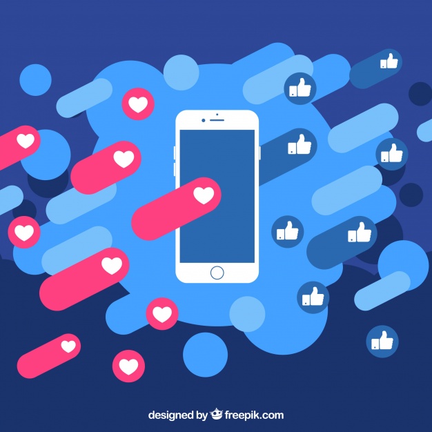 626x626 Facebook Background With Icons Vector Free Download