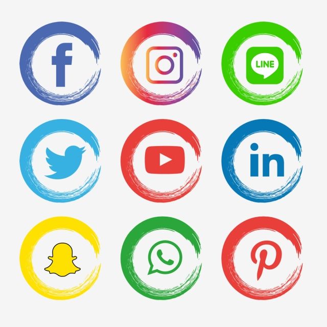 Social Media Icons Set Logo Vector Illustrator, Social, Media 640x640 Social Media Icons Set Logo Vector Illustrator, Social, Media