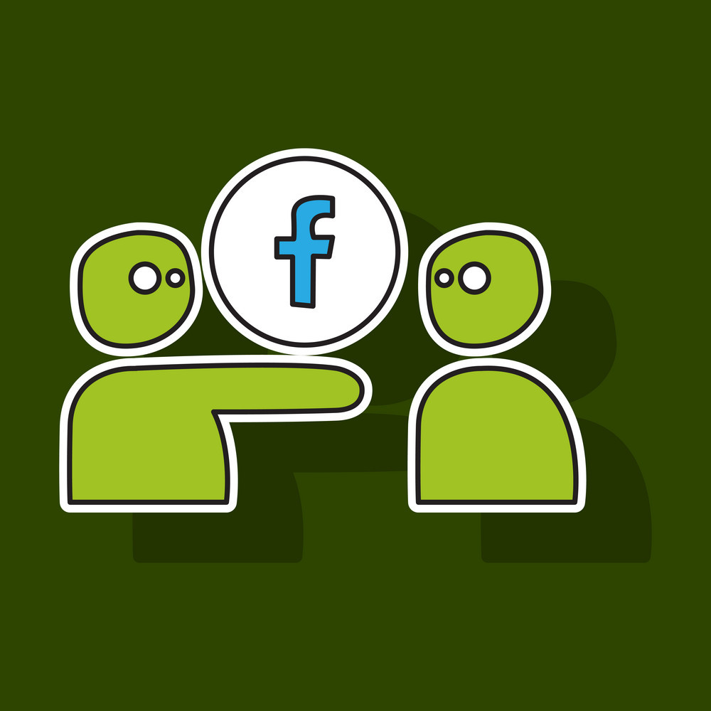 1000x1000 Sticker Unusual Look Facebook Logotype Social Vector