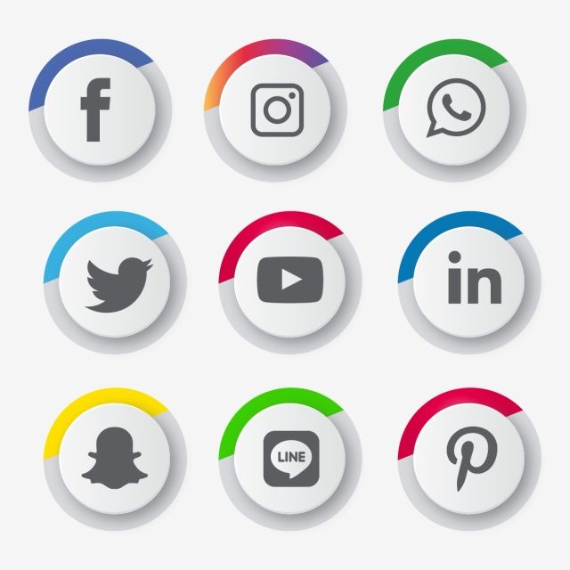 640x640 Social Media Icons Set Logo Vector Illustrator, Social, Media