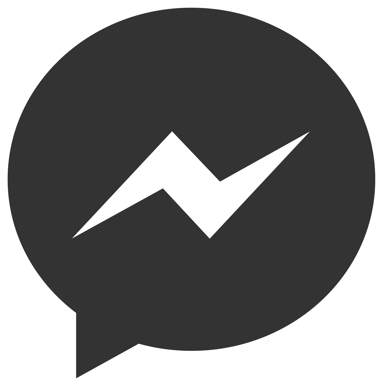 1342x1350 Black Facebook Messenger Logo
