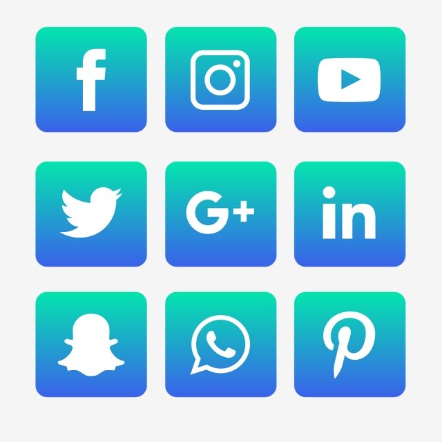 640x640 Social Media Icons Set Logo Vector Illustrator, Media, Icon