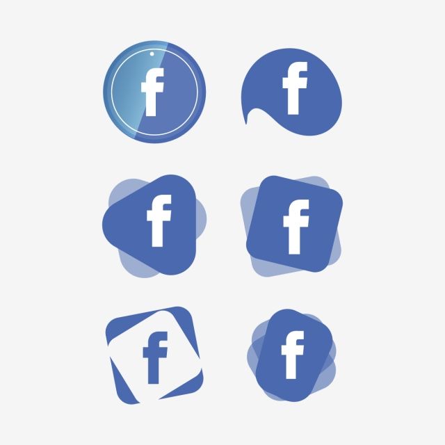 640x640 Facebook Icon Logo Collection Set Social Media Vector Illustrator