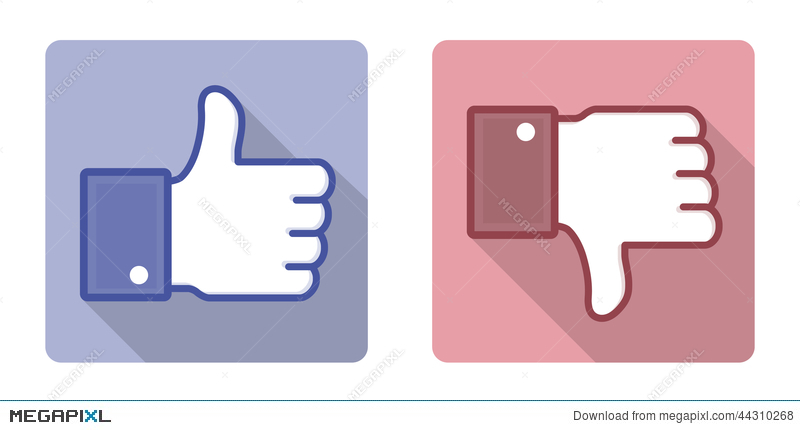 800x430 Vector Facebook Like Dislike Thumb Up Sign Illustration