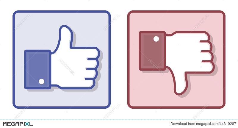 800x430 Vector Facebook Like Dislike Thumb Up Sign Illustration