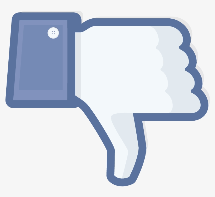 820x751 Facebook Dislike Transparent Thumbs Down Vector Icon