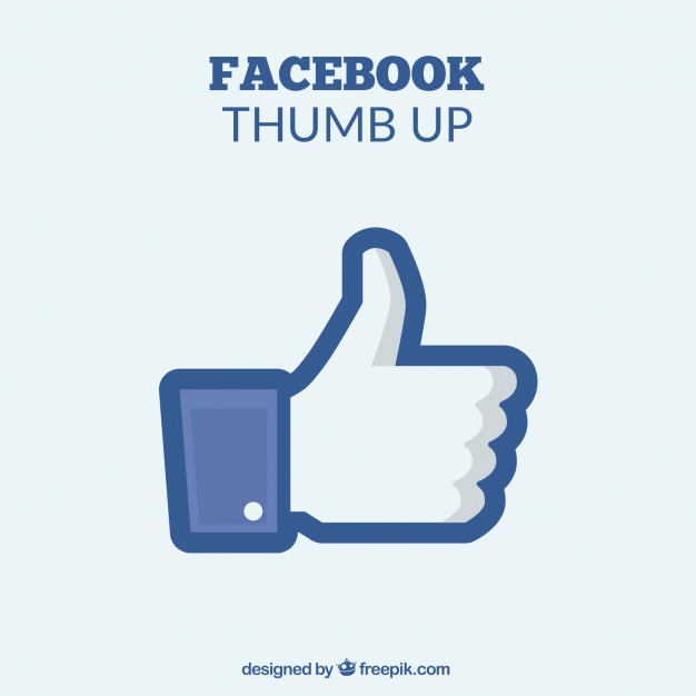 626x626 Simple Background Of Thumb Up Of Facebook Vector Free Download