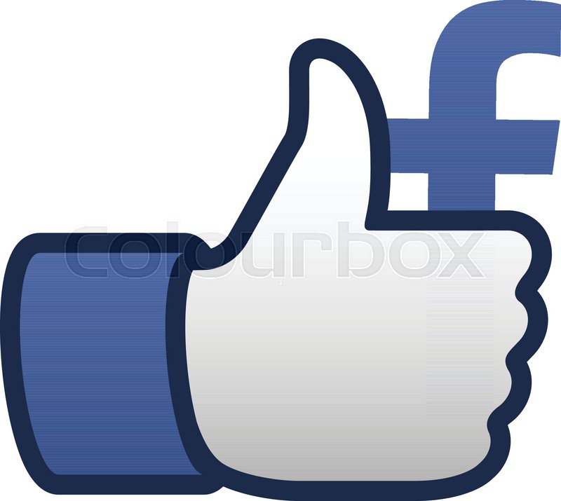 800x715 Facebook Like Icon Vector