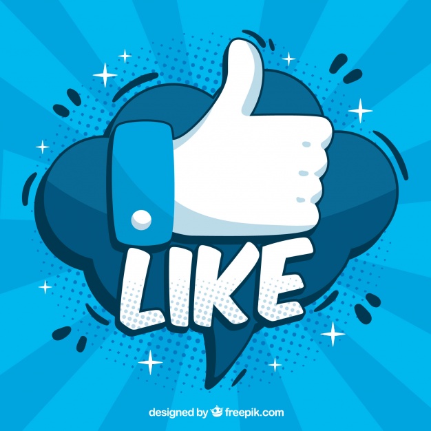 626x626 Facebook Background With Like Icon Vector Free Download