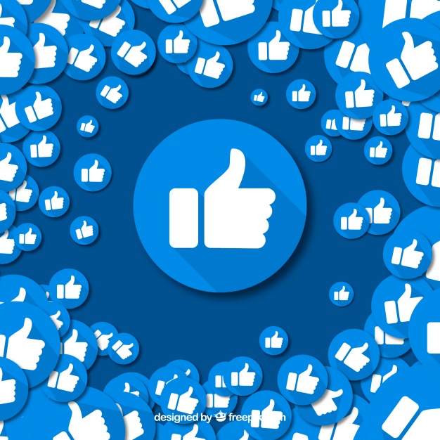 626x626 Facebook Background With Like Icons Vector Free Download