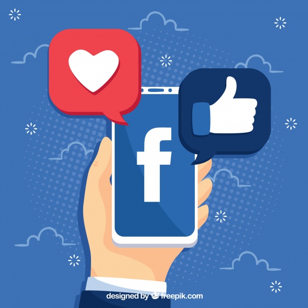 626x626 Facebook Background With Mobile Phone Vector Free Download
