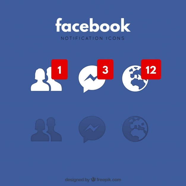 626x626 Facebook Notification Icons Vector
