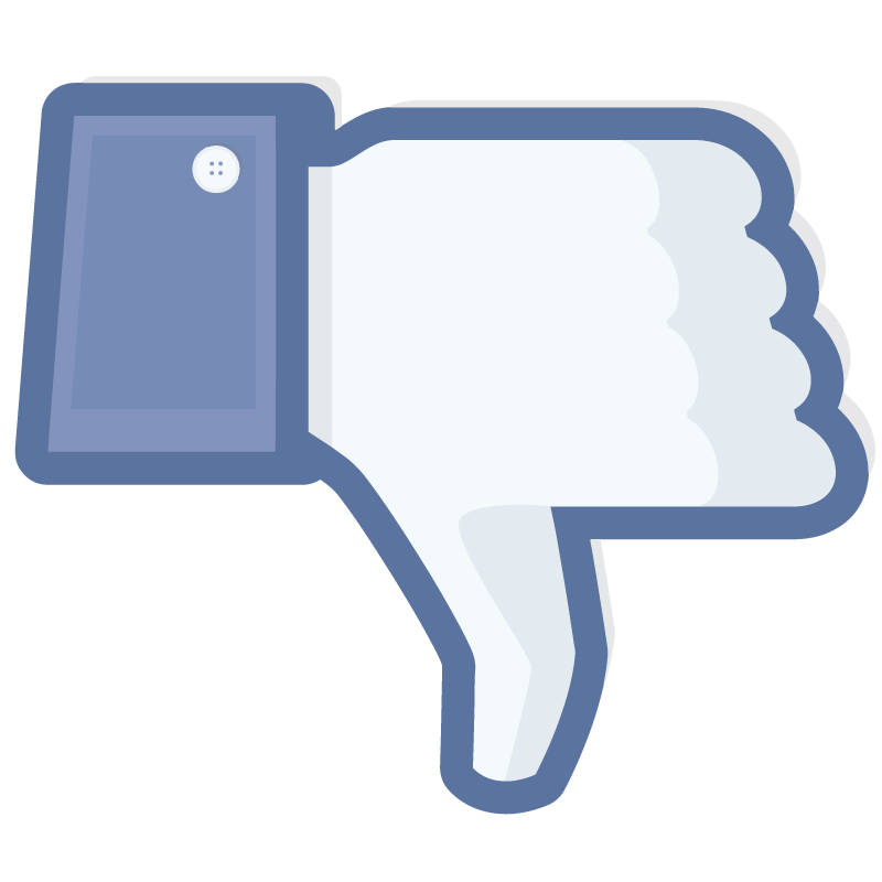 800x800 Facebook Dislike Transparent Thumbs Down Vector Icon Free Vector