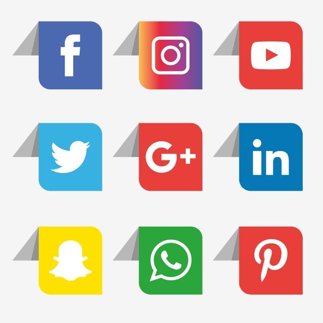 640x640 Social Media Icons Set Logo Vector Illustrator, Social, Media