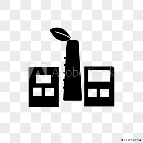 Eco Factory Icon Isolated On Transparent Background Modern 500x500 Eco Factory Icon Isolated On Transparent Background Modern