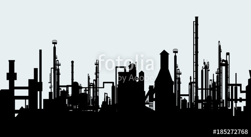 500x273 Factory Silhouette Stock Image And Royalty Free Vector
