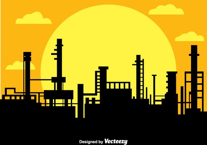 700x490 Factory Silhouette Vector