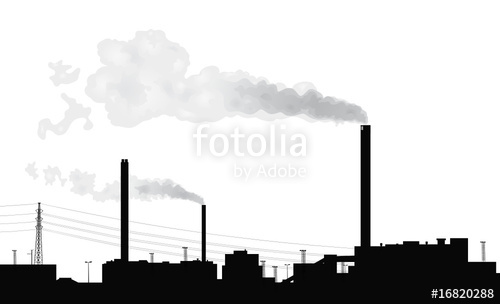 500x304 Silhouette Of A Factory Stock Image And Royalty Free Vector