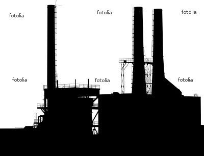 400x306 Silhouette Factories In Free Vector Files, Silhouette