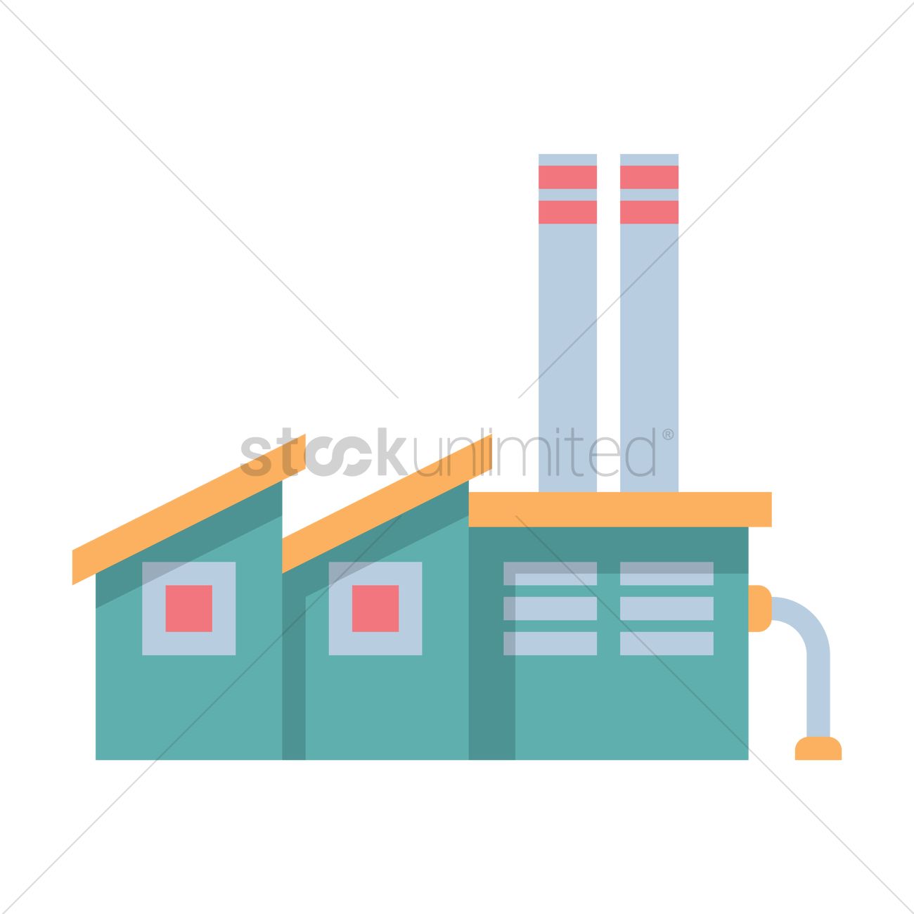 1300x1300 Factory Vector Image