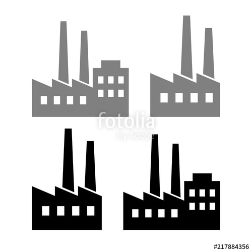 500x500 Factory Vector Icons On White Background Stock Image And Royalty
