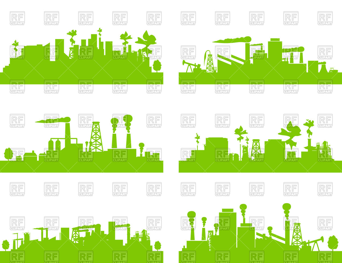 1200x923 Set Of Factories Vector Image Of Architecture, Buildings
