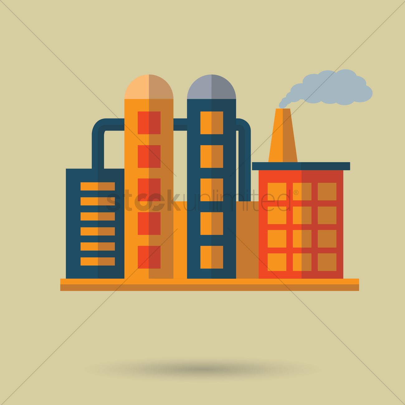 1300x1300 Free Factory Vector Image