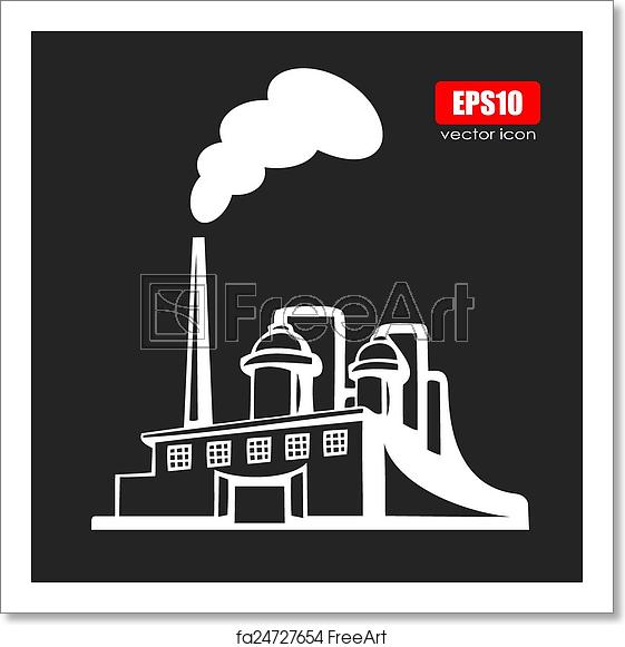 561x581 Free Art Print Of Factory Icon Factory Vector Icon Freeart