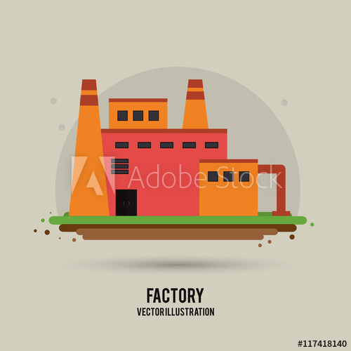 500x500 Plant Building Chimney Factory Industry Icon Flat And Colorfull