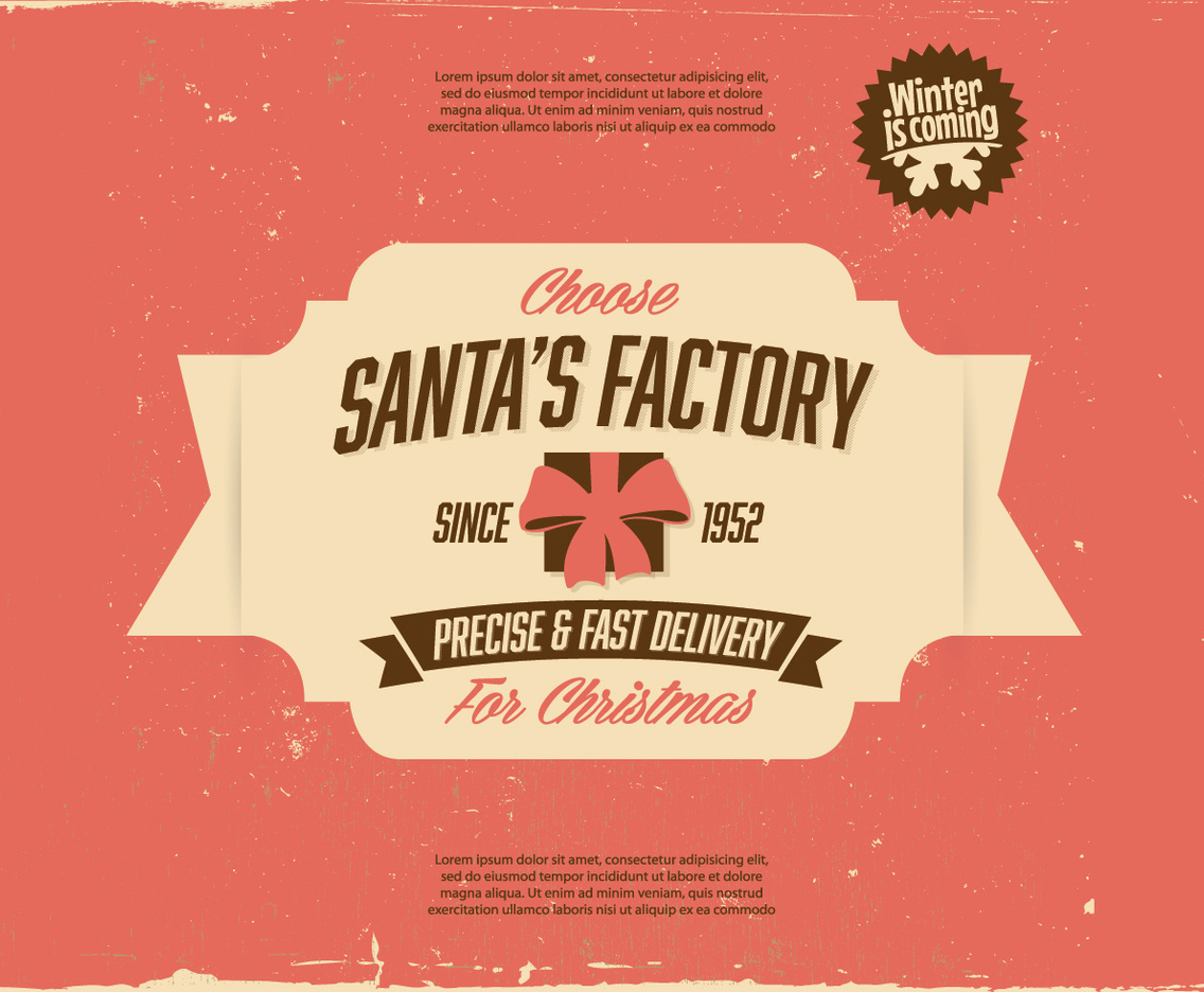 1136x936 Vintage Santa's Factory Vector Vector Art Graphics