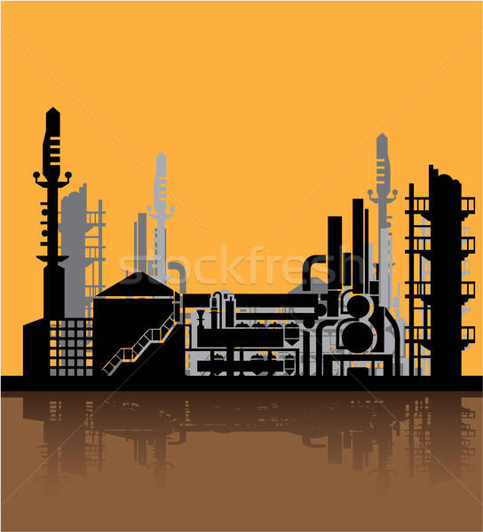 544x600 Dirty Factory Vector Illustration Clip Art Image Vector