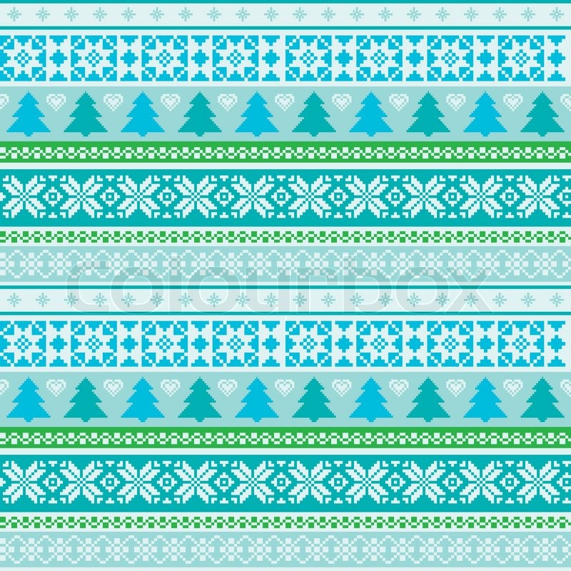 800x800 Fair Isle Ornamental Pattern Stock Vector Colourbox