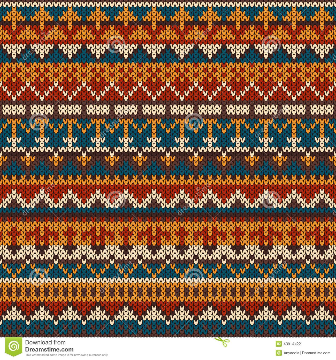 1300x1390 Knitted Seamless Pattern In Fair Isle Style Available Stock