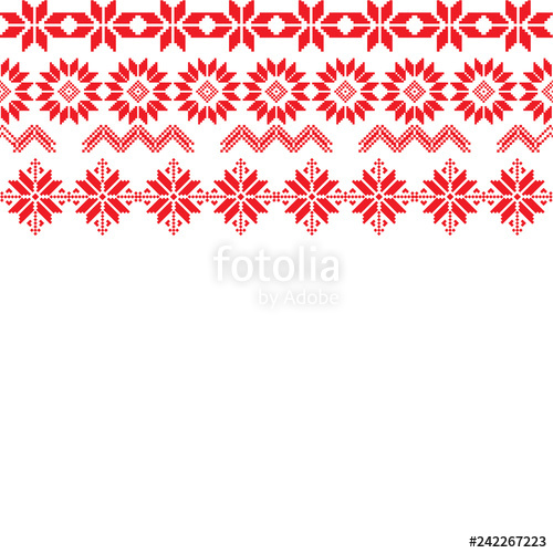 500x500 Norway Fairisle Sweater Design In Vector Stock Image And Royalty