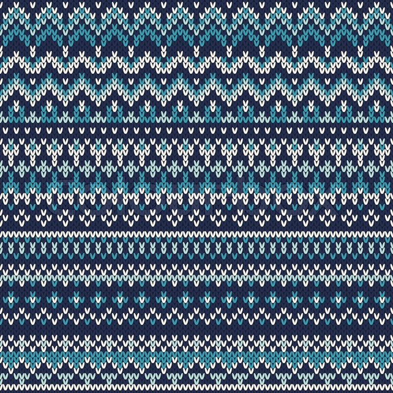 800x800 Seamless Fair Isle Knitted Pattern Stock Vector Colourbox
